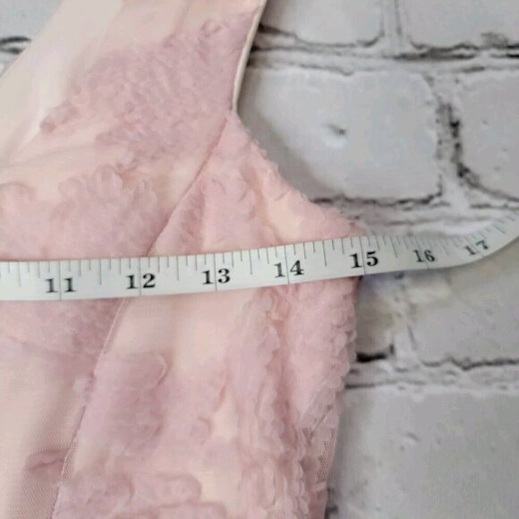 Dress The Population Maya Woven Fit Flare Dress Pink Sweetheart Neck Size M - Picture 9 of 12